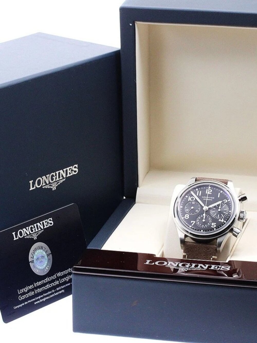 LONGINES Aviation Big Eye L2.816.4 Chronograph black Dial Automatic Men's